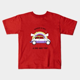 Gender is not a one-way trip Kids T-Shirt